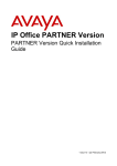 Partner Version - IP Office Info