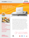 CP-A222WN LCD Projector - Visual Techniques, Inc.