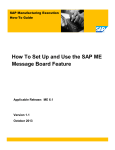 SAP ME How-To-Guide for Message Board