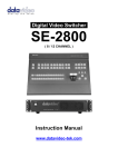 Datavideo SE-2800-8/SE-2800-12 Instruction Manual