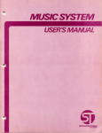 Music System User`s Manual - Sol-20