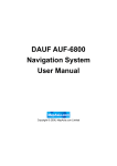 DAUF AUF-6800 Navigation System User Manual
