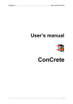 Users manuel ConCrete