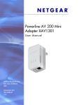 NETGEAR Powerline AV 200 Mini Adapter XAV1101 User Manual