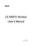 LE-580FX Window User`s Manual