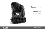 novaSpot 250 moving head user manual