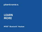 Plantronics M100 user manual
