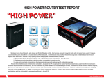 high power router test report