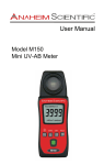 Anaheim Scientific M150 Mini UV-AB Meter