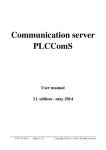 Communication server PLCComS
