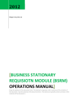 business stationary requisiotn module (bsrm) operations