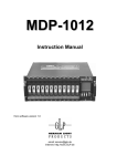 MDP-1012 Instruction Manual