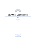 SewWhat User Manual