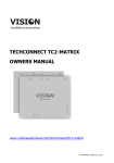 TECHCONNECT TC2-MATRIX OWNERS MANUAL