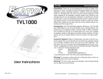 TV1000 User Manual - Elation Professional