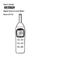 User`s Guide Digital Sound Level Meter