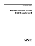 UltraSite User`s Guide BCU Supplement