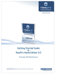 Getting Started Guide RowPro Home Edition 3.0