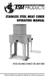stainless steel meat cuber operating manual