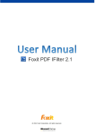 Foxit PDF IFilter 2.0 User Manual