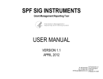 SPF SIG INSTRUMENTS USER MANUAL