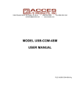 MODEL USB-COM-4SM USER MANUAL