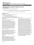 PRODUCTINSERT SSP Minor Histocompatibility Antigen Primer Sets
