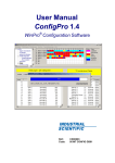 User Manual ConfigPro 1.4 WinPro ® Configuration