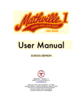 Mathville 1 School Edition User Manual