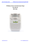 PIR Motion Sensor Activated Audio Player User Manual FNP-702A