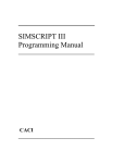 SIMSCRIPT III Programming Manual