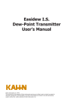 Easidew I.S. Dew-Point Transmitter User`s Manual