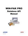 WIN-PAK PRO Database API Manual