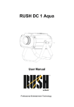 RUSH DC 1 Aqua - User Manual