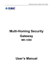 Multi-Homing Security Gateway User`s Manual