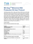 MC-Easy Minicircle DNA Production Kit User Protocol