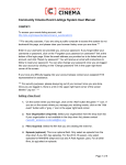 Community Cinema Event Listings System User Manual