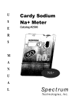 Cardy Sodium Na+ Meter User`s Manual