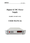 Digital AC/DC Power Supply USER MANUAL