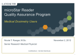 MicroStar Reader QA Program