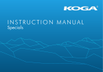 Instruction Manual Specials KOGA UK