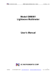 Model GM8001 Lightwave Multimeter User`s Manual