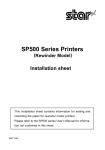 SP500 Series Printers (Rewinder Model) Installation sheet
