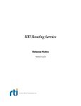 RTI Routing Service Release Notes