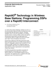 Programming DSPs over a RapidIO Interconnect