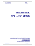 GPS masTER CLOCK - Instrumentation and Automation Solutions