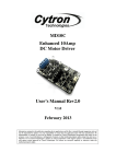 MD10C Enhanced 10Amp DC Motor Driver User`s Manual Rev2.0