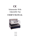 Salamander With Adjustable Top USER`S MANUAL