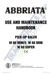 abbriata square hay baler user`s manual