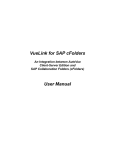 VueLink for SAP cFolders User Manual